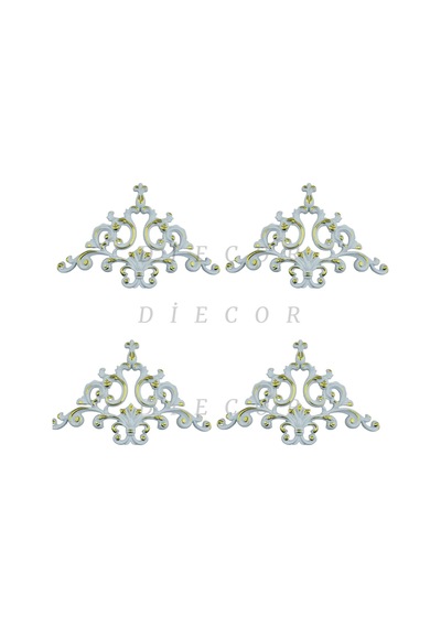 Diecor Dekoratif Polimer Sarı Beyaz, Mobilya, Duvar Ve Tavan Motifi Sarı Beyaz 16 X 16 Model:xa76