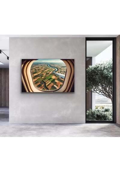 Northcity Uçak Penceresi Manzara Kanvas Tablo 100x160cm 100 x 100