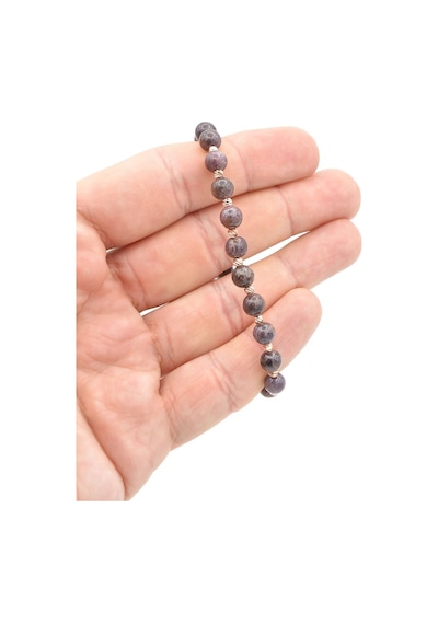 Murty99 Makrome Model Hakiki Yakut Taşı Bileklik 6.5 Mm Bordo