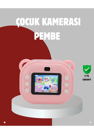 Anında Baskı Özellikli Çocuk Kamerası 24mp Çift Lens, 32gb Hafıza Oyun Modu