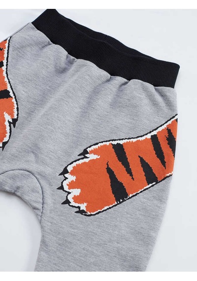 Denokids Erkek Çocuk Kaplan Pençesi T-shirt Pantolon Takım - Siyah Siyah