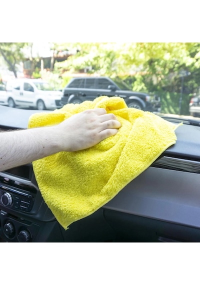 Tüm Yüzeylere Uygun Yüksek Performans Mikrofiber Temizlik Bezi 50 x 50 CM Sarı