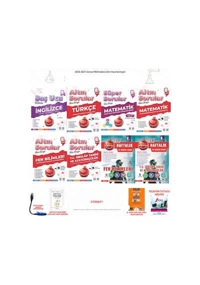 Nartest 8. Sınıf Tüm Dersler 8 Kitap Seti