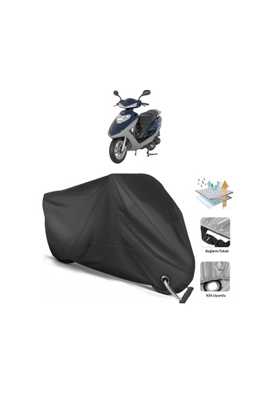 Mondial 100 Nt Turkuaz Motor Branda (Bağlantı, Kilit Uyumlu-Siyah (457272001)