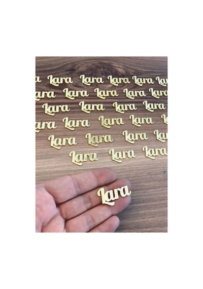 Tek İsim Koruma Jelatinli Pleksi Isim Etiket 4cm Isimli Gold Gümüş - 25 Adet Diğer