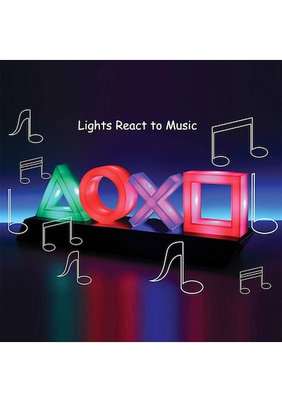 Cafele Playstation Icons Light 3 Işık Modlu Ve Müzik Sese Duyarlı