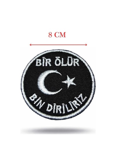 Özel Üretim Nakış Bir Ölür Bin Diriliriz Kültür Birlik Türk Çok Renkli