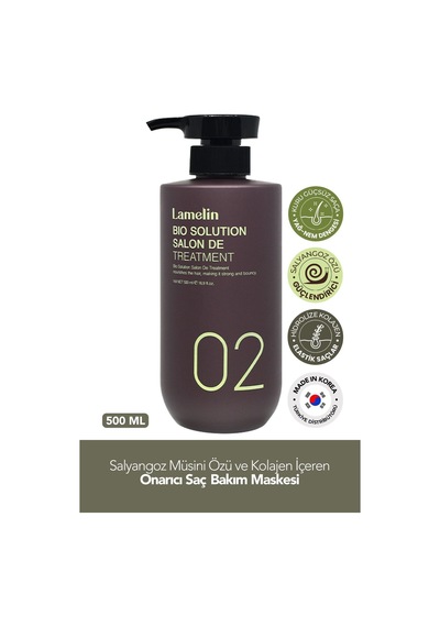 Lamelin Collagen İçeren Onarıcı Saç Bakım Maskesi Lamelin Bio Solution Salon Treatment 500 ml