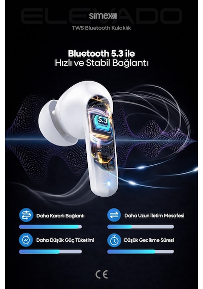Simex Elevado Bluetooth 5.3 Kulak İçi Kulaklık