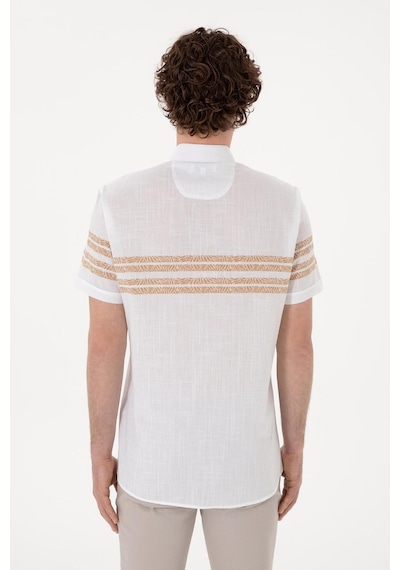 U.S. Polo Assn. U.s. Polo Assn. Erkek Kısa Kollu Regular %100 Pamuk Gömlek 2172106 Camel