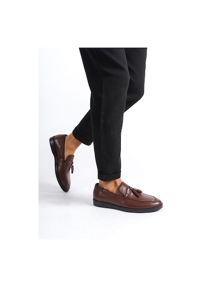 Mubiano Hakiki Deri Mbd100-tb Taba Püsküllü Erkek Spor Ayakkabı & Loafer Taba