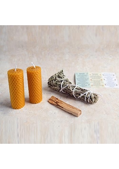 Miebox Arınma Seti 1 Adet Palo Santo Tütsü + 2 Adet Balmumu Mum + 1 Demet Adaçayı Tütsüsü Acı Kahverengi Miebox Arınma Seti 1 Adet Palo Santo Tütsü + 2 Adet Balmumu Mum + 1 Demet Adaçayı Tütsüsü Acı Kahverengi