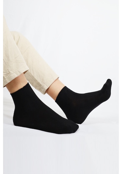 Kral Socks Erkek Bambu Çorap Düz Desen 5 Çift Kutulu Dikişsiz Hassas Dokuma Kısa Çorap Asorti