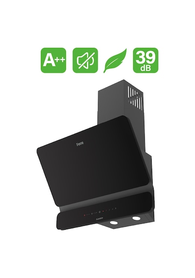 Ferre New Fryart - Steamart CS Serisi Ultra Sessiz Siyah  QEP64CS-CS205FA-D080-SA Ankastre Set