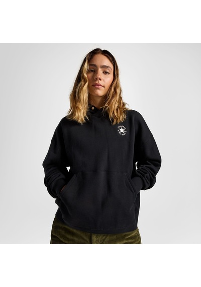 Converse Classic Kadın Oversized Fit Siyah Hoodie