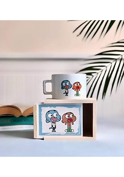 Gumball Darwin Tasarımlı Kutulu Kupa Açık Ahşap