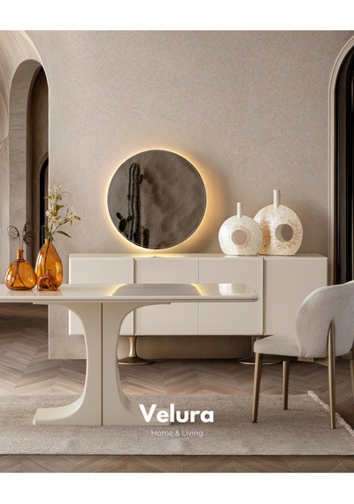 Marcel Konsol + Ayna Kırık Beyaz