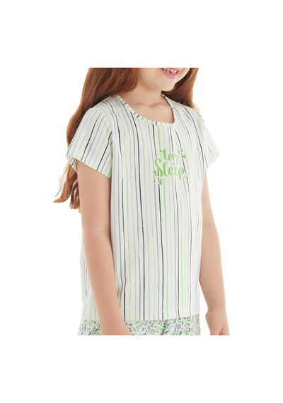 Blackspade Kız Çocuk T-shirt 51824 - Desenli Desenli Çok Renkli