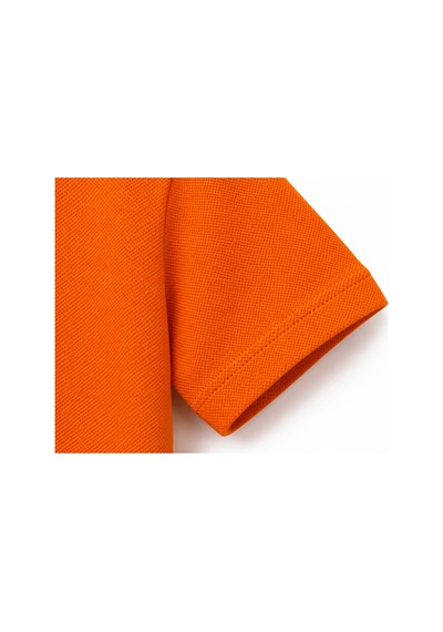 H&c Coolboy Çocuk %100 Pamuklu Bisiklet Yaka Baskısız Pike Kumaş Basic Tişört Turuncu
