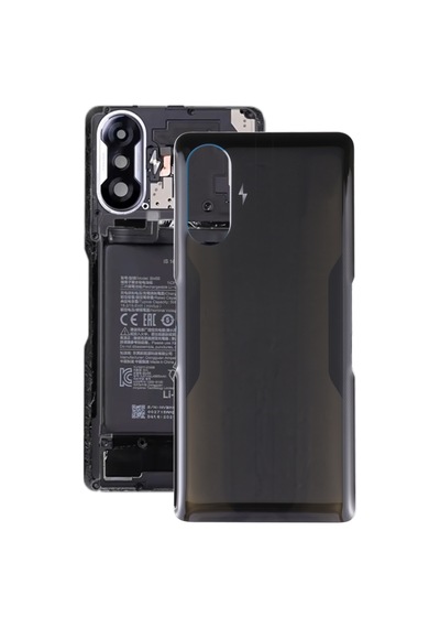 Xiaomi Redmi K40 Oyuncu Cam Pil Arka Kapağı (Siyah)