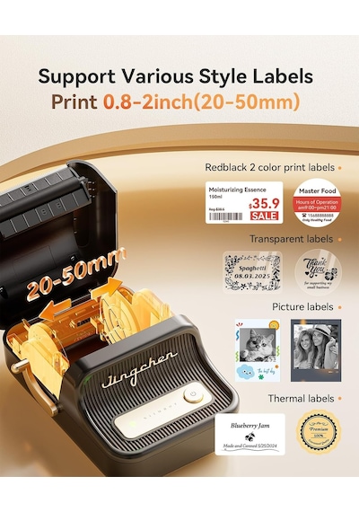 B21 Pro Etiket Yapıcı, 300dpı Hd Etiket Yazıcısı, Notlar, Fotoğraflar, Çalışma Grafikleri, Not Oluşturucu, 50x