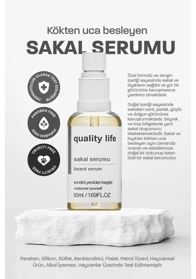 Quality Life Sakal ve Bakım Serumu 50 ML