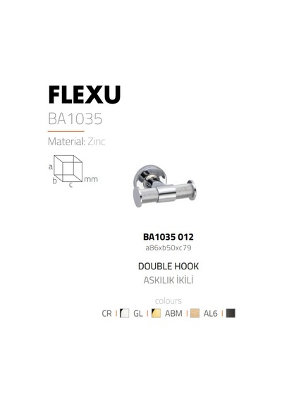 System Flexu İkili Askılık Krom Renk Ba1035 012 Cr Çok Renkli