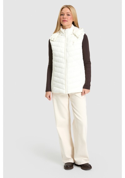 U.S. Polo Assn. Kadın Krem Yelek 50326196-vr256 İnci
