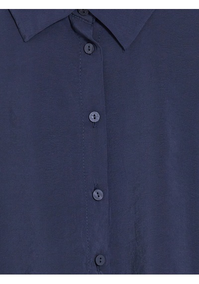 Lcw Everyday Lacivert Oversize Modal Karışımlı Kadın Gömlek Tunik