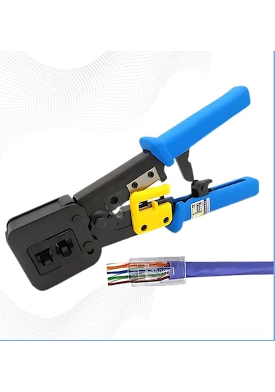 Yeni Nesil Rj45 Ethernet Konektörü Sıkma Kesme Pensesi