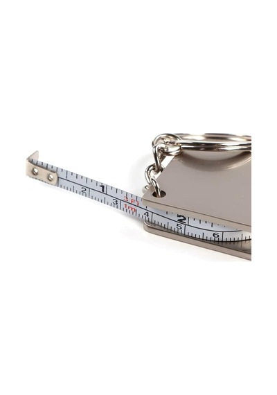 Ayrex Spelt 120 Cm 47 İnç Ölçüm Kapasiteli Mini Metal Alüminyum Şerit Metre Ölçüm Bandı Mezura Anahtarlık
