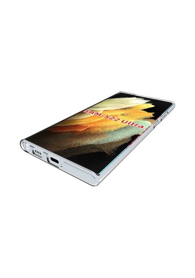 Galaxy Uyumlu S22 Ultra Kılıf Tchs Süper Silikon Kapak - Renksiz Renksiz