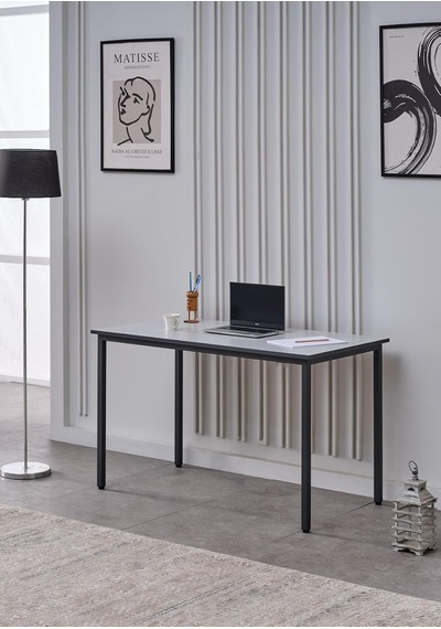 Arpelia Çalışma Masası 125x65 Cm Lava-gri,kenarları Antrasit Banlı Diğer