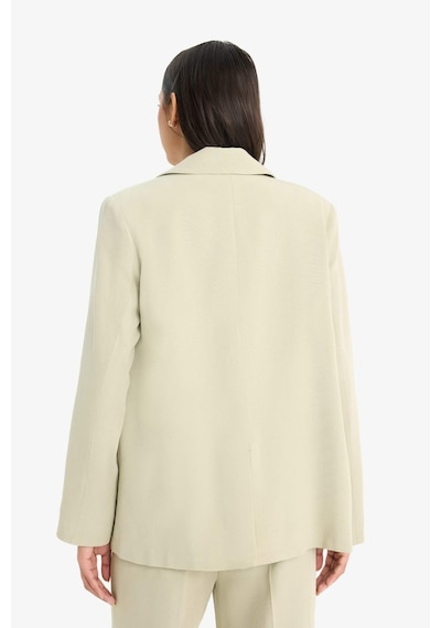 DeFacto Oversize Geniş Kalıp Keten Karışımlı Blazer Ceket Z2536AZ25SPKH176 Haki
