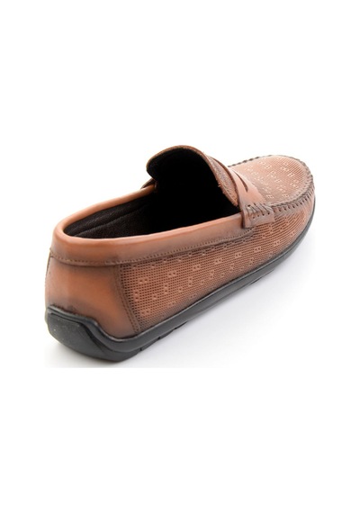 Taba Baskılı Hakiki Deri Erkek Loafer Ayakkabı E01697034003