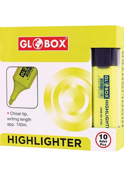 Fosforlu Kalem Globox 6781/6786 Sarı