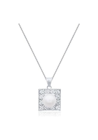 Diamond Line-Gülaylar - Beyaz Altın 14 Ayar Inci Kolye N11.24924