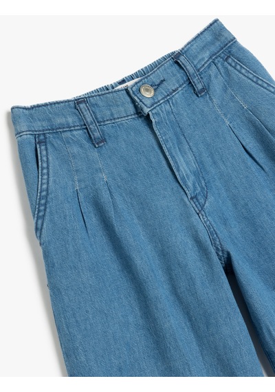 Koton Geniş Paça Kot Pantolon Cepli Pamuklu - Wide Leg Jean Orta İndigo 5skg40060ad Indigo Koton Geniş Paça Kot Pantolon Cepli Pamuklu - Wide Leg Jean Orta İndigo 5skg40060ad Indigo