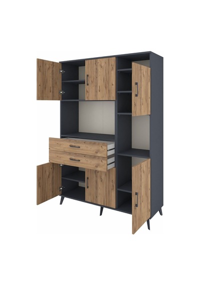 Hyperion Dolap 9 Raflı 2 Çekmeceli 6 Kapaklı 132x44x195 Antrasit-çam/çam Atlas Çam/atlas Çam Hyperion Dolap 9 Raflı 2 Çekmeceli 6 Kapaklı 132x44x195 Antrasit-çam/çam Atlas Çam/atlas Çam