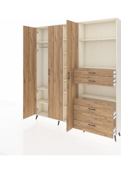 Arges Dolap 12 Raflı 4 Çekmeceli Tek Askılı 220x30x243 Aytaşı-çam/çam Atlas Çam/atlas Çam Arges Dolap 12 Raflı 4 Çekmeceli Tek Askılı 220x30x243 Aytaşı-çam/çam Atlas Çam/atlas Çam