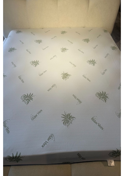 Aloe Vera Fermuarlı Yatak Kılıfı, Yatak Pedi&şiltesi Kılıfı, Yıkanabilir, Beyaz.yükseklik Belirtiniz.