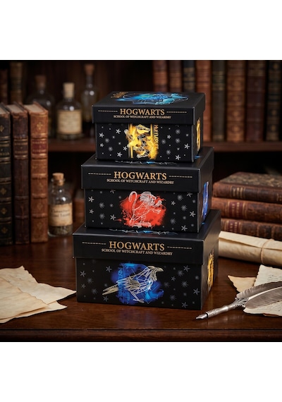 Bakgelal Harry Potter Hogwarts Lisanslı Dekoratif Saklama Kutusu Hogwarts Constellation Takımyıldızı Tasarımlı - 9018982248960