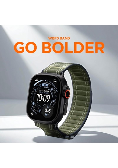 Apple Watch 49/46mm Ultra 4/3/2/1 / Seri 12/11/10 İle Uyumlu Kordon Kayış Band Wbf0 Green - Amp10142 Çok Renkli