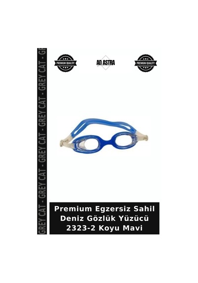 Premium Egzersiz Sahil Deniz Gözlük Yüzücü 2323-2 Koyu Mavi