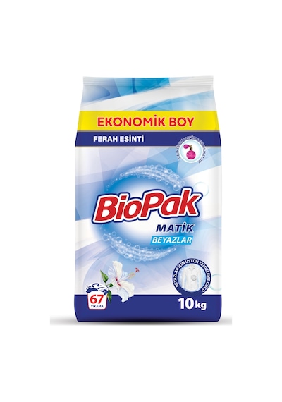 Biopak Matik Toz Deterjan 10kg Beyazlar