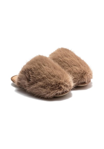 Twigy Twıgy Tw Ella Kahve Kadın Peluş Ev Terliği 37/41