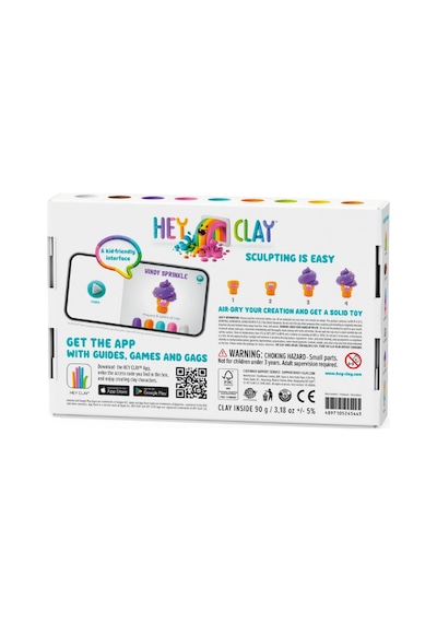 Hey Clay Yaratıcı Kil Seti - Windy Sprinkle, Warm Ice, Choco Pop