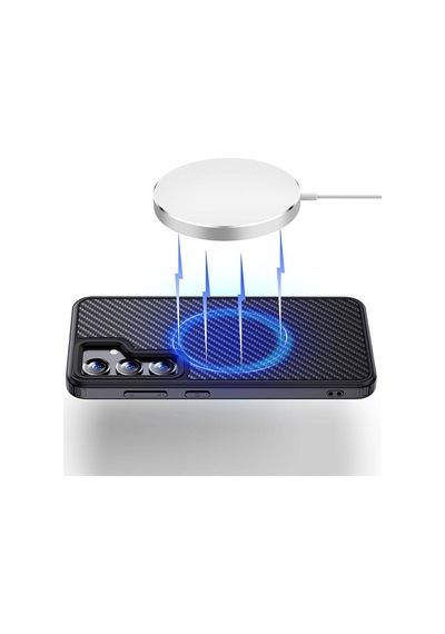 Galaxy Uyumlu S24 Ultra Kılıf Aramid Karbon Fiber Magsafe Özellikli Wlons Radison Kapak