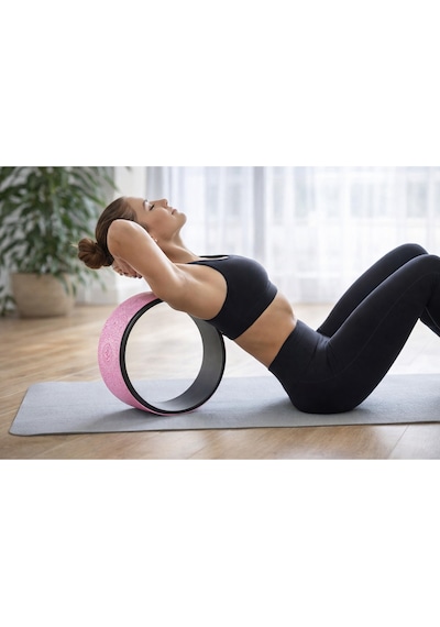 Evapera Yeni Nesil Yoga Wheel Kaymaz Yumuşak Yüzey Pilates Fitness Çemberi Esneme Sırt Açma Egzersiz Aleti Yeşil