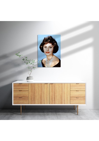 Cakasepetim Sophia Loren Yakın Çekim Ahşap Mdf Tablo